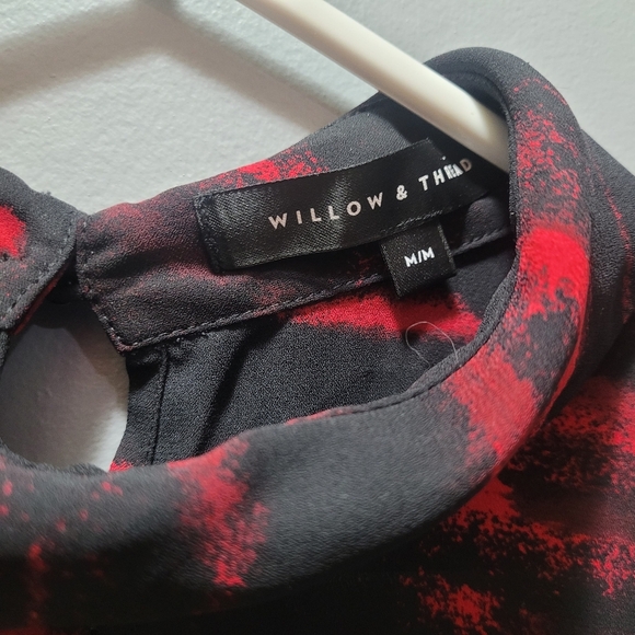 Willow & Thread Black and Red Sleeveless Top M - Picture 4 of 6